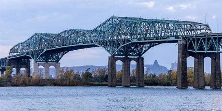 Champlain Bridge in Montréal, Québec, Canada.